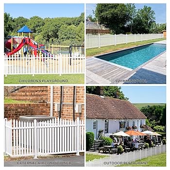 Amazon.com : Patio 2 Sets Vinyl Picket Fence Panels 36